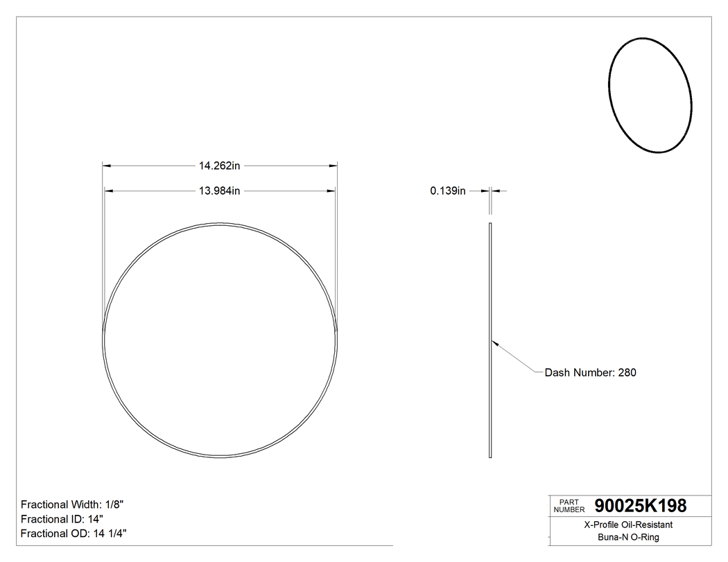 Technical drawing - 90025K198